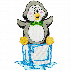 Pinguins Embroidery Design 9 Pinguins Embroidery Design 9